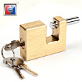 Door anti-theft safe anti hammer sliding bolt rectangle padlock Iron block padlocks rectangular pin sliding bolt padlock